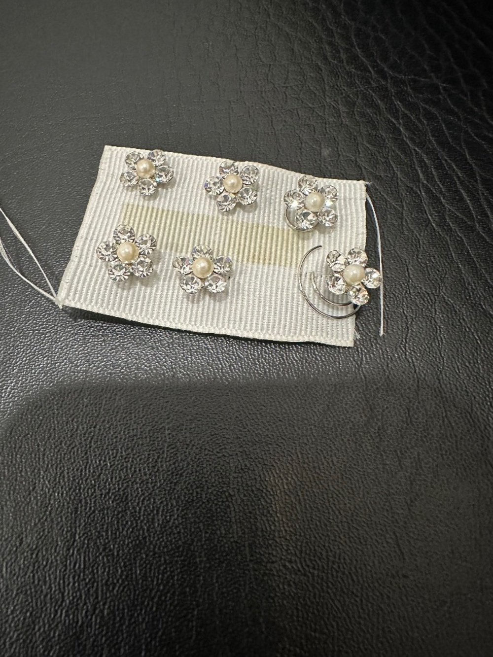 Tasha 6pcs Crystal flower pearl Bridal Hair Pins Swirl Hair Twists Coils Spiral